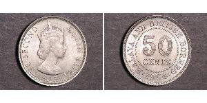 50 Cent Fédération de Malaisie (1948 - 1963) Cuivre/Nickel 