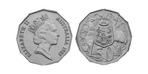 50 Cent Australien (1939 - ) Kupfer/Nickel Elizabeth II (1926-2022)