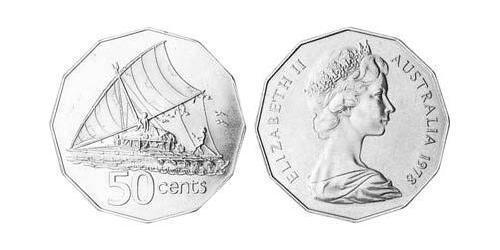 50 Cent Australien (1939 - ) Kupfer/Nickel Elizabeth II (1926-2022)