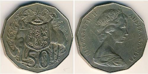 50 Cent Australien (1939 - ) Kupfer/Nickel Elizabeth II (1926-2022)