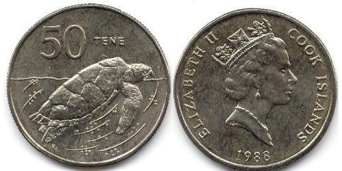 50 Cent Cookinseln Kupfer/Nickel 
