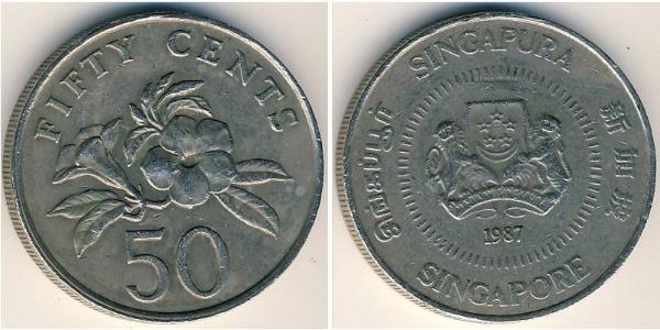 50 Cent Singapur Kupfer/Nickel 