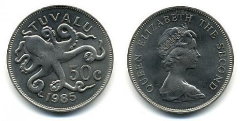 50 Cent Tuvalu Kupfer/Nickel 