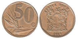 50 Cent Sudáfrica Latón/Acero 