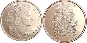 50 Cent Canada Nickel Elizabeth II (1926-2022)