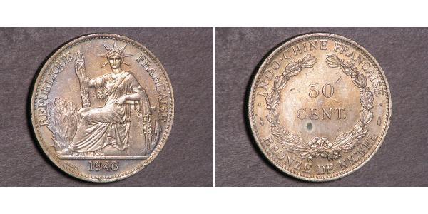 50 Cent Indochina francesa (1887-1954) Níquel/Bronce 