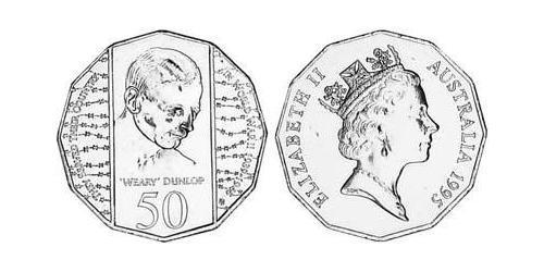 50 Cent Australia (1939 - ) Níquel/Cobre Isabel II (1926-2022)