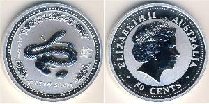 50 Cent Australia (1939 - ) Plata 