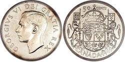 50 Cent Canadá Plata Jorge VI (1895-1952)