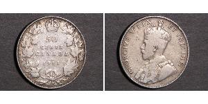 50 Cent Canadá Plata Jorge V (1865-1936)