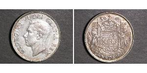 50 Cent Canadá Plata Jorge VI (1895-1952)