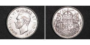 50 Cent Canadá Plata Jorge VI (1895-1952)