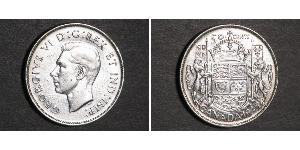 50 Cent Canadá Plata Jorge VI (1895-1952)