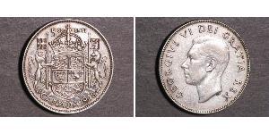 50 Cent Canadá Plata Jorge VI (1895-1952)