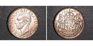 50 Cent Canadá Plata Jorge VI (1895-1952)