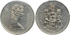 50 Cent Canadá Plata Isabel II (1926-2022)