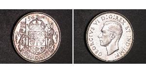 50 Cent Canadá Plata Jorge VI (1895-1952)