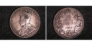 50 Cent Canadá Plata Jorge V (1865-1936)