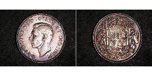 50 Cent Canadá Plata Jorge VI (1895-1952)