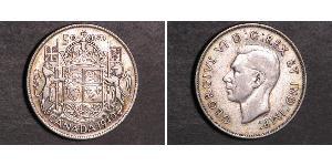 50 Cent Canadá Plata Jorge VI (1895-1952)