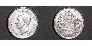 50 Cent Canadá Plata Jorge VI (1895-1952)