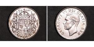 50 Cent Canadá Plata Jorge VI (1895-1952)