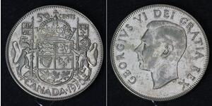 50 Cent Canadá Plata Jorge VI (1895-1952)