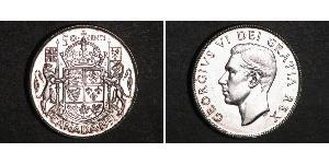 50 Cent Canadá Plata Jorge VI (1895-1952)