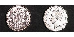 50 Cent Canadá Plata Jorge VI (1895-1952)