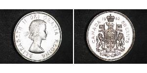 50 Cent Canadá Plata Isabel II (1926-2022)