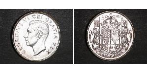 50 Cent Canadá Plata Jorge VI (1895-1952)