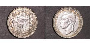 50 Cent Canadá Plata Jorge VI (1895-1952)