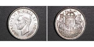 50 Cent Canadá Plata Jorge VI (1895-1952)