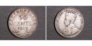 50 Cent Canadá Plata Jorge V (1865-1936)