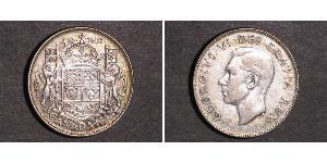 50 Cent Canadá Plata Jorge VI (1895-1952)