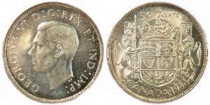 50 Cent Canadá Plata Jorge VI (1895-1952)