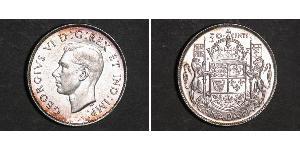 50 Cent Canadá Plata Jorge VI (1895-1952)