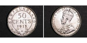 50 Cent Canadá Plata Jorge V (1865-1936)