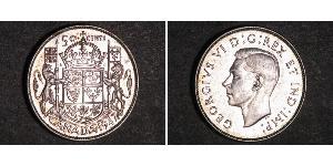 50 Cent Canadá Plata Jorge VI (1895-1952)