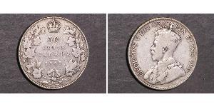 50 Cent Canadá Plata Jorge V (1865-1936)