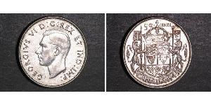 50 Cent Canadá Plata Jorge VI (1895-1952)