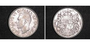 50 Cent Canadá Plata Jorge VI (1895-1952)