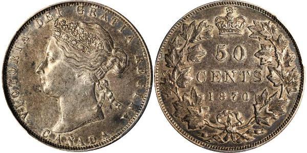 50 Cent Canadá Plata Victoria (1819 - 1901)