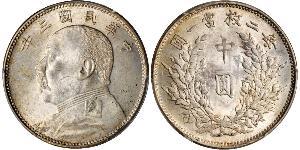 50 Cent República Popular China Plata Yuan Shikai (1859 - 1916)