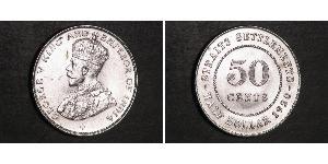 50 Cent Straits Settlements (1826 - 1946) Plata Jorge V (1865-1936)