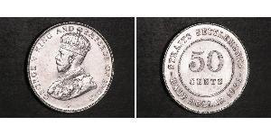 50 Cent Straits Settlements (1826 - 1946) Plata Jorge V (1865-1936)