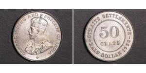 50 Cent Straits Settlements (1826 - 1946) Plata Jorge V (1865-1936)