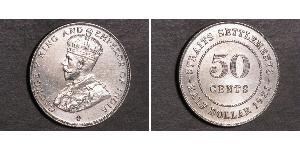 50 Cent Straits Settlements (1826 - 1946) Plata Jorge V (1865-1936)