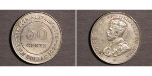 50 Cent Straits Settlements (1826 - 1946) Plata Jorge V (1865-1936)