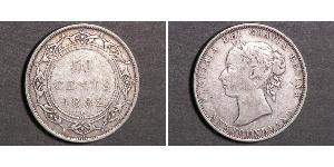 50 Cent Terranova y Labrador Plata Victoria (1819 - 1901)